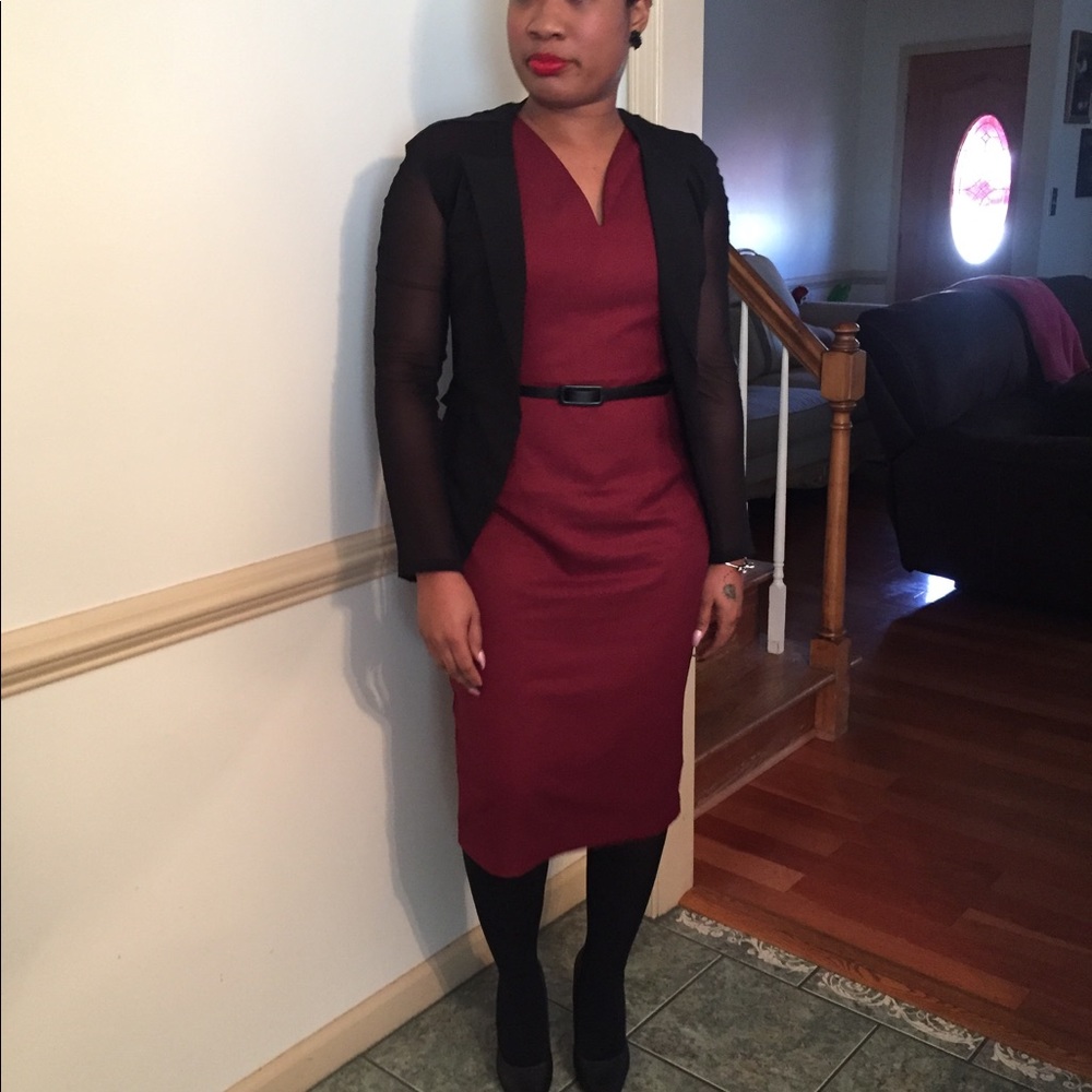 Red and Black Dress